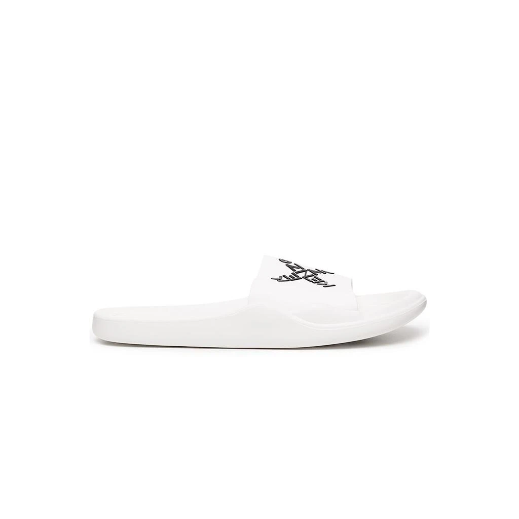 商品Kenzo|Logo Print Slides/White,价格¥1102,第1张图片