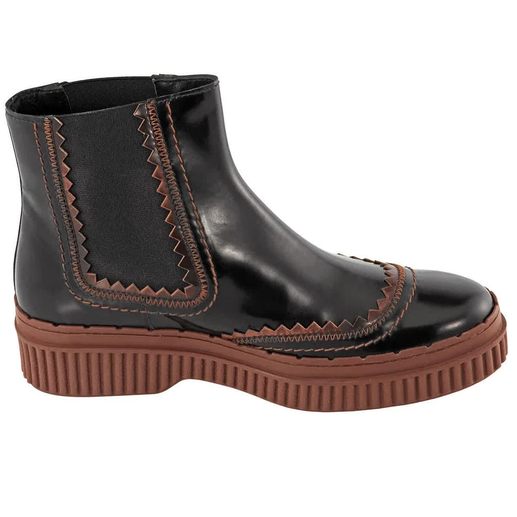 商品Tod's|Ladies Black Leather Ankle Boots,价格¥1196,第1张图片