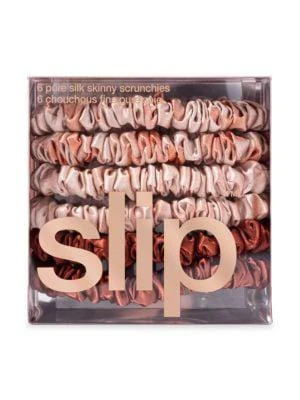 商品Slip|6-Piece Logo Silk Hair Ties Set,价格¥222,第2张图片详细描述