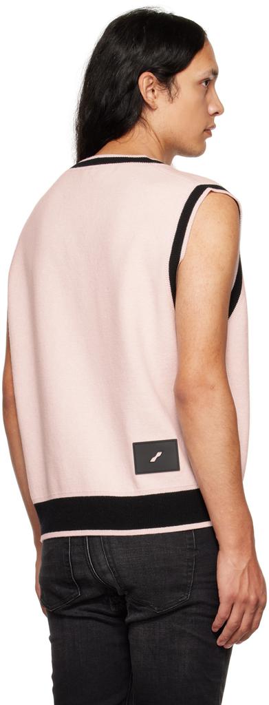 Pink V-Neck Vest商品第3张图片规格展示