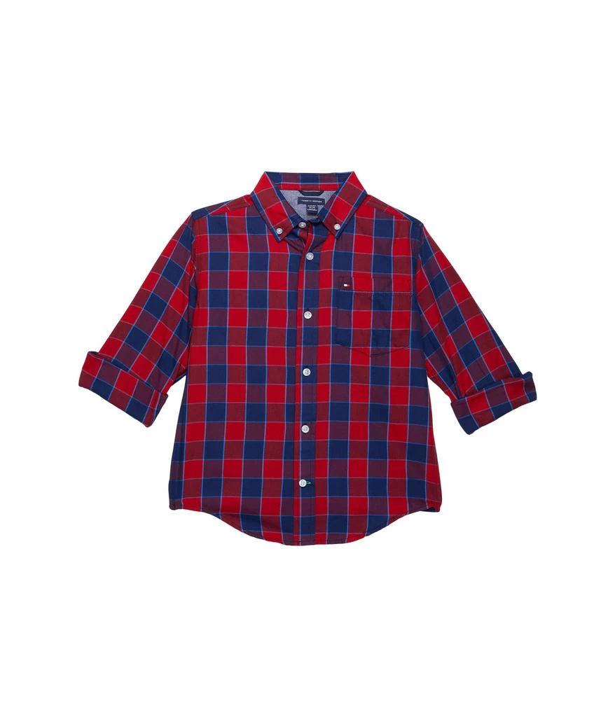 商品Tommy Hilfiger|Checker Plainweave Button-Down Plaid Shirt (Big Kids),价格¥319,第1张图片