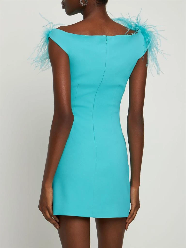 商品GIUSEPPE DI MORABITO|Cady Envers Satin Mini Dress W/ Feathers,价格¥3740,第2张图片详细描述