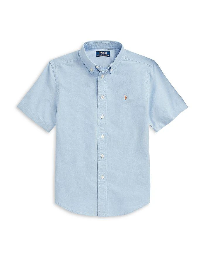 商品Ralph Lauren|Boys' Cotton Oxford Short Sleeve Shirt - Little Kid, Big Kid,价格¥282,第1张图片