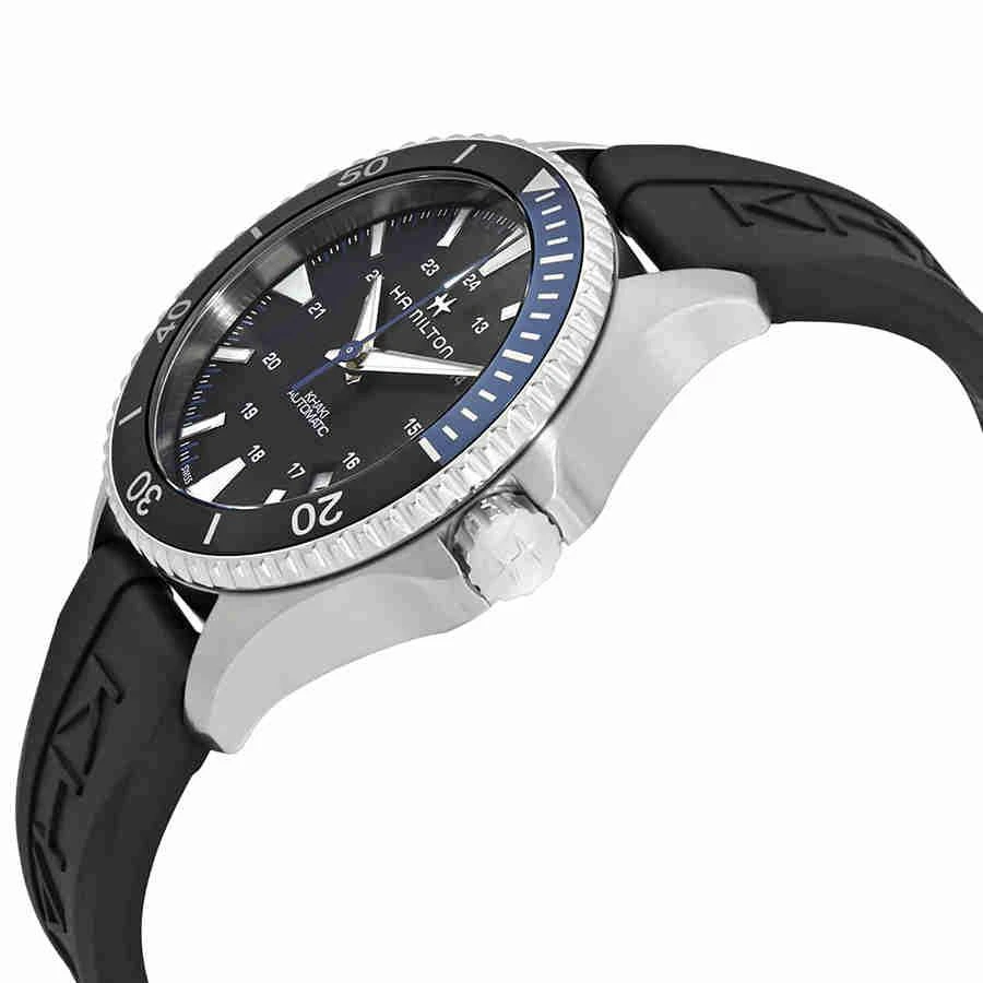 商品Hamilton|Khaki Navy Scuba Automatic Black Dial Batman Bezel Men's Watch H82315331,价格¥4341,第2张图片详细描述