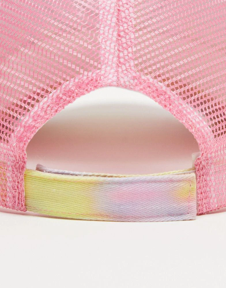商品COLLUSION|COLLUSION diamante trucker cap in tie dye pink,价格¥39,第4张图片详细描述