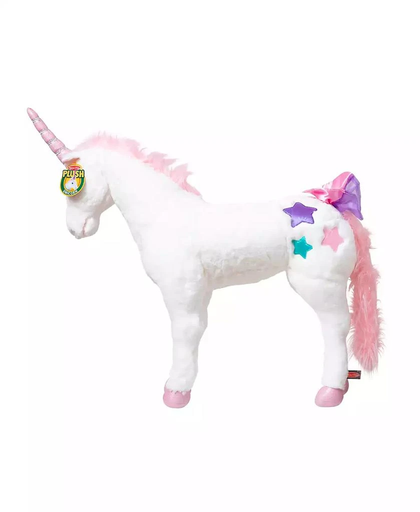 商品Melissa & Doug|Melissa & Doug Giant Unicorn - Lifelike Plush Stuffed Animal (over 2 feet tall),价格¥638,第4张图片详细描述