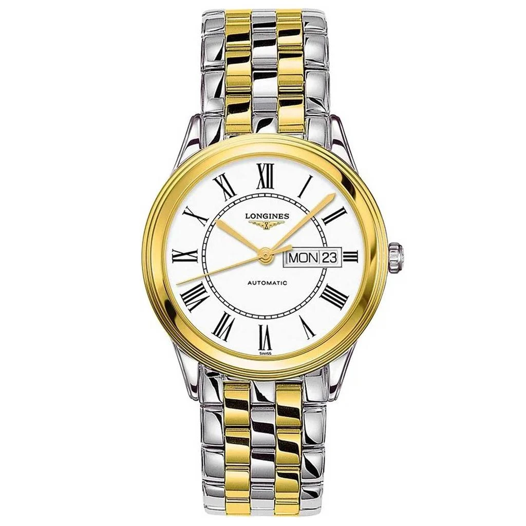 商品Longines|Longines Men's Automatic Watch - Flagship White Dial Two Tone Bracelet | L48993217,价格¥7513,第1张图片