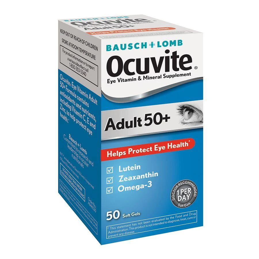 商品Ocuvite|50+护眼片 眼部营养支持 叶黄素&欧米伽3 适合50岁以上,价格¥150,第1张图片