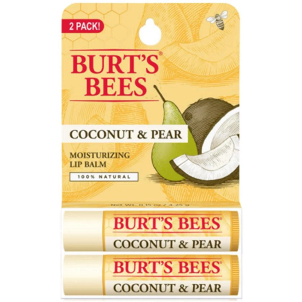 商品Burt's Bees|椰香雪梨＆芒果润唇膏 - 2只装,价格¥47,第1张图片