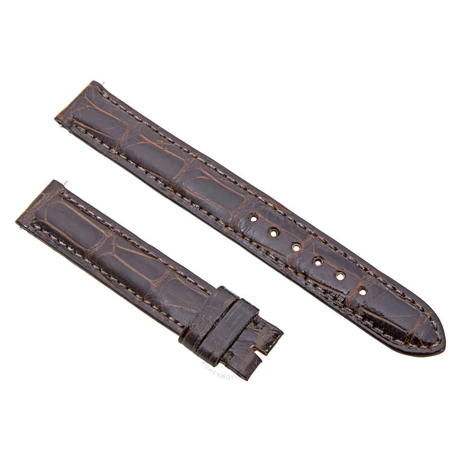 商品Hadley Roma|14 MM Shiny Dark Brown Alligator Leather Strap,价格¥372,第1张图片