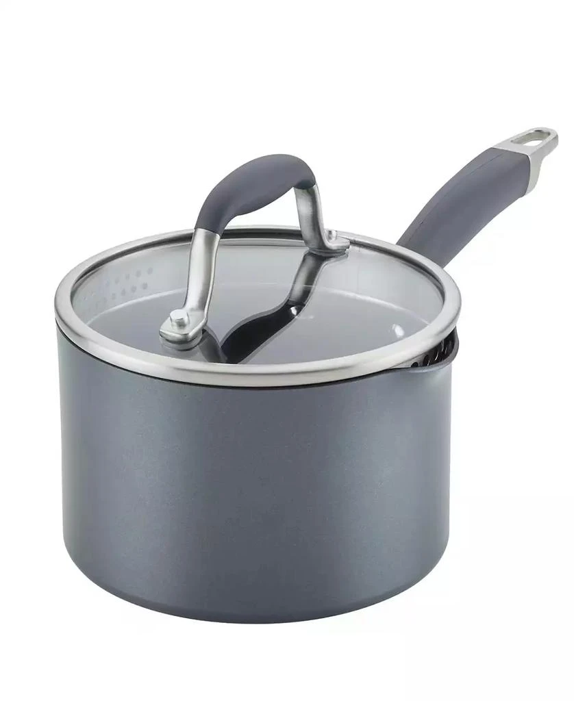 商品Anolon|Advanced Home Hard-Anodized Nonstick Straining Saucepan, 2-Quart,价格¥320,第1张图片