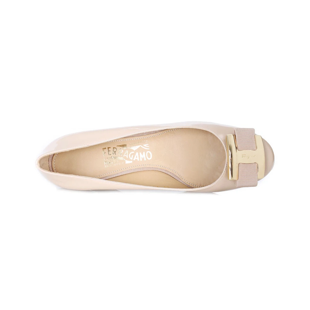 SALVATORE FERRAGAMO 裸色女士坡跟鞋 0594550 商品