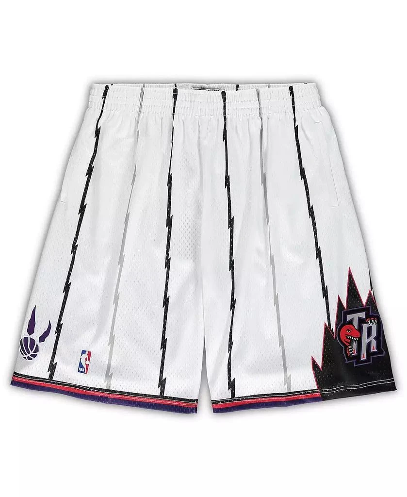 商品Mitchell & Ness|Men's Mitchell Ness White Toronto Raptors Big Tall Hardwood Classics Team Swingman Shorts,价格¥637,第1张图片