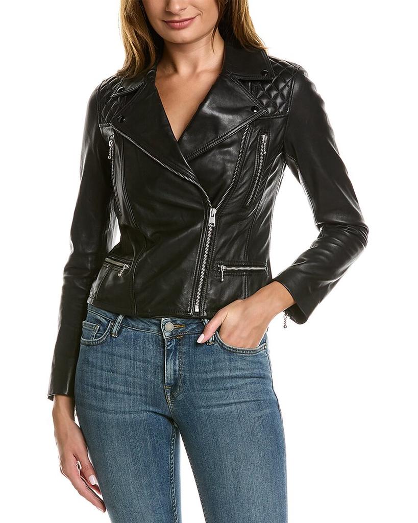 AllSaints Kelham Leather Biker Jacket商品第3张图片规格展示