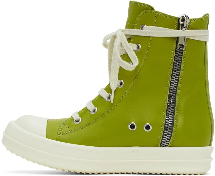 商品Rick Owens|Green High Sneakers,价格¥6635,第3张图片详细描述