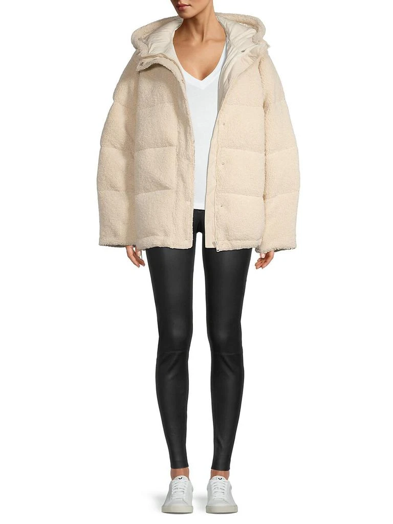 商品Good American|Faux Shearling Cocoon Puffer Jacket,价格¥544,第2张图片详细描述