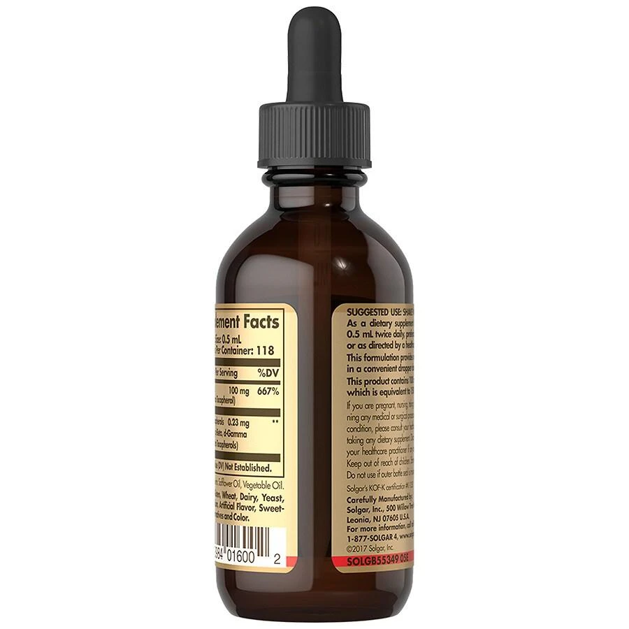 商品Solgar|Liquid Vitamin E (with dropper),价格¥111,第3张图片详细描述