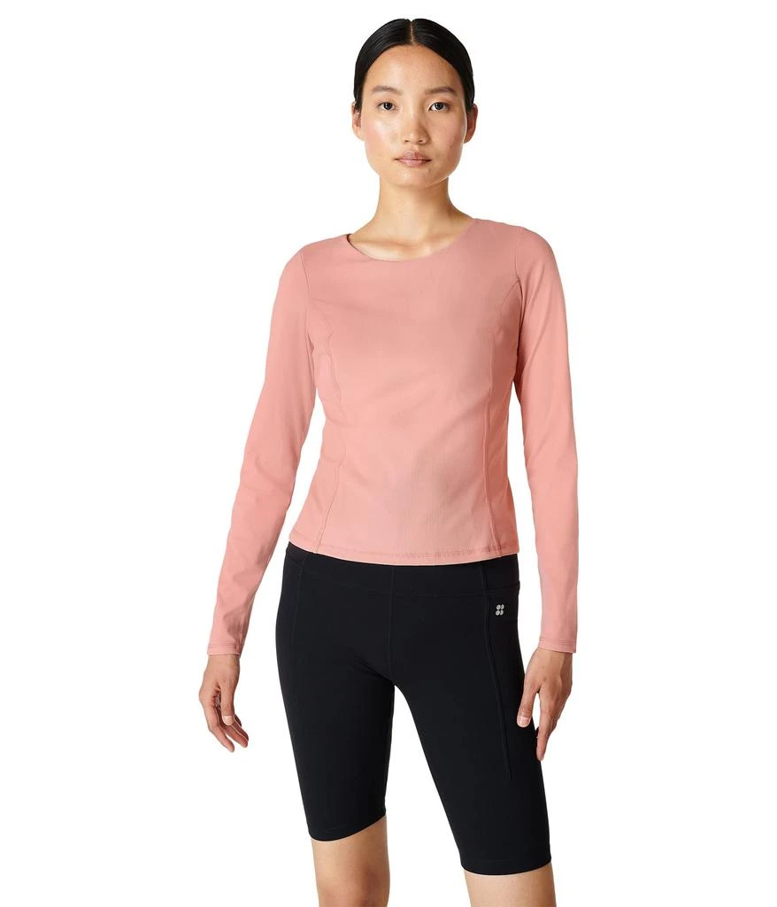 商品SWEATY BETTY|Super Soft Rib Yoga Long Sleeve Top,价格¥264,第1张图片
