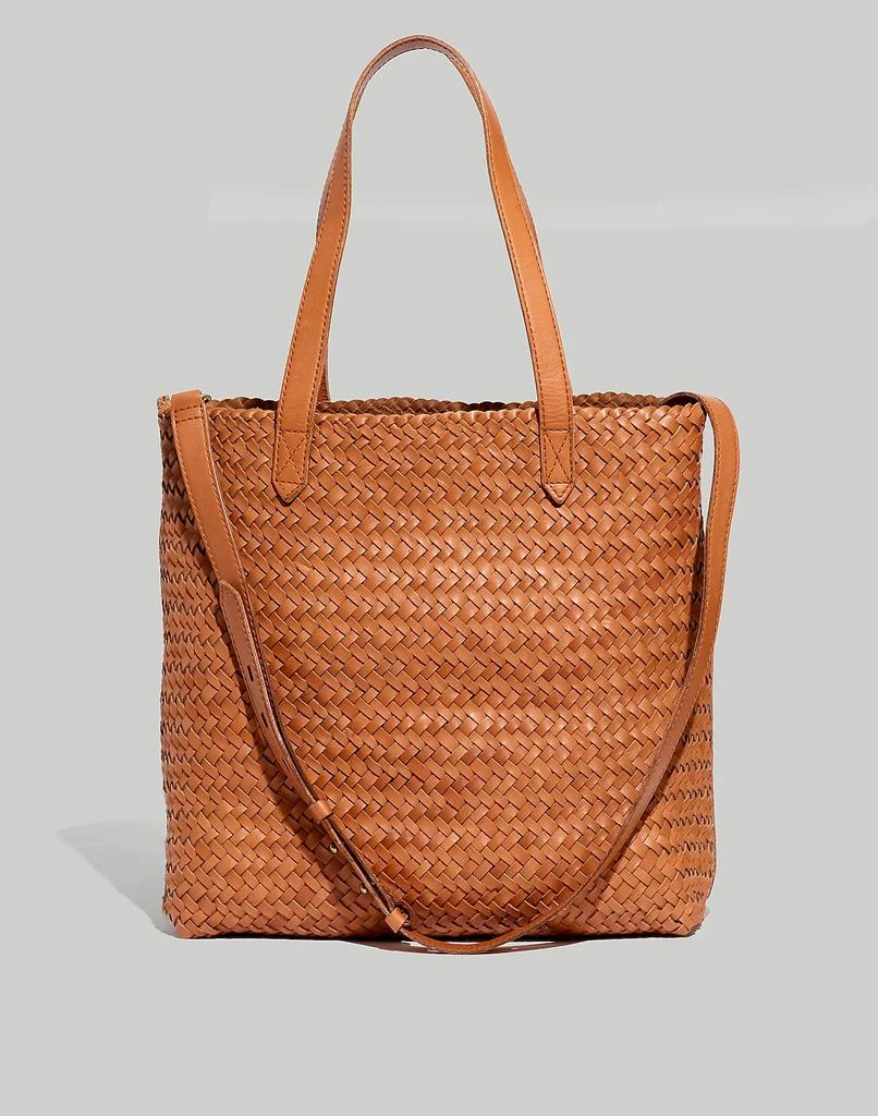 商品Madewell|The Medium Transport Tote: Woven Leather Edition,价格¥1069,第1张图片