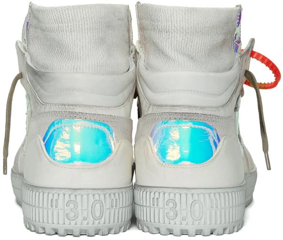 商品Off-White|White Iridescent Off-Court 3.0 Sneakers,价格¥4167,第4张图片详细描述