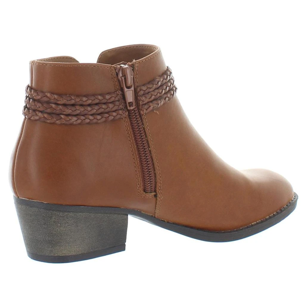 商品Style & Co|Style & Co. Womens Fellicity Faux Leather Round Toe Booties,价格¥84,第3张图片详细描述