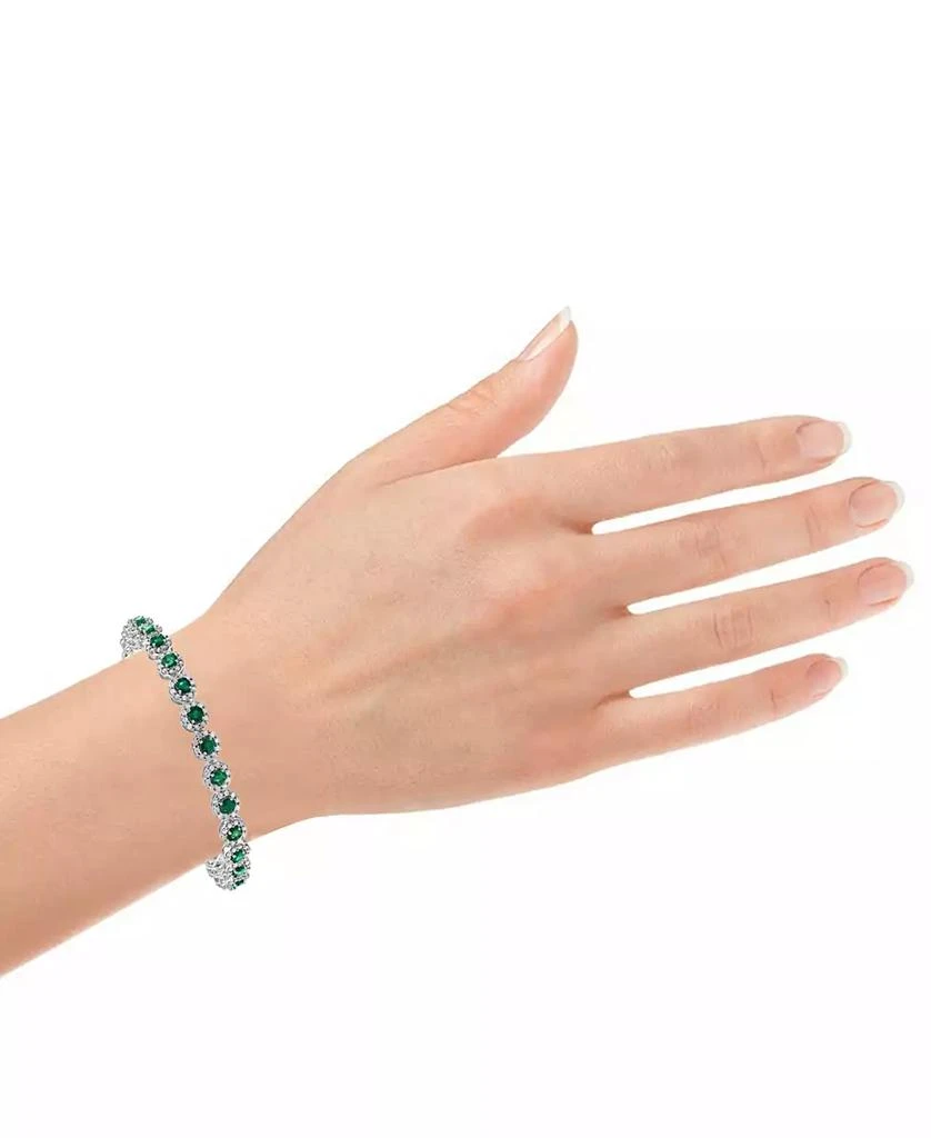 商品Macy's|Sapphire (5-1/2 ct. t.w.) & Diamond (3 ct. t.w) Tennis Bracelet in 14k White Gold (Also in Ruby and Emerald),价格¥29986,第2张图片详细描述