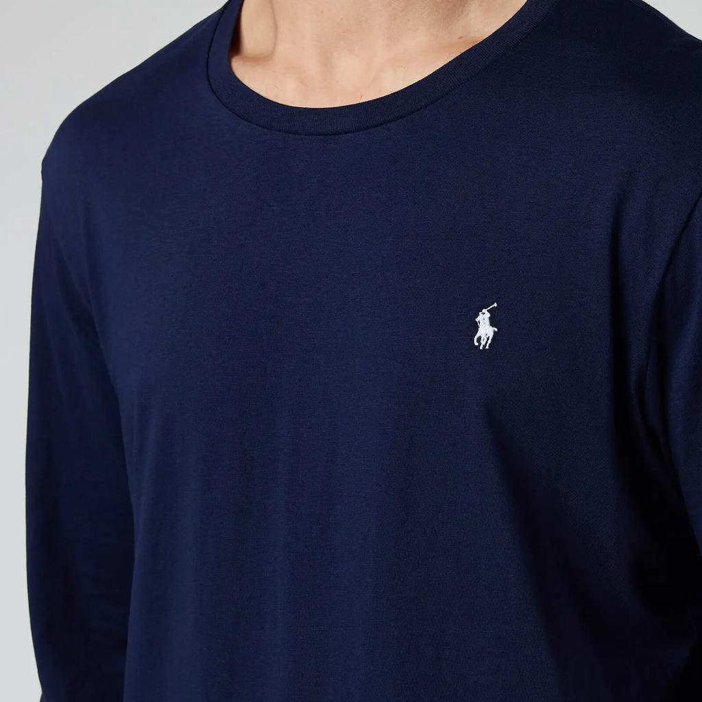 商品Ralph Lauren|Polo Ralph Lauren Men's Long Sleeve Liquid Jersey T-Shirt - Cruise Navy,价格¥261,第6张图片详细描述