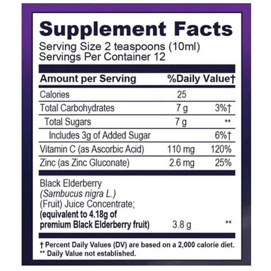 商品Sambucol|Advanced Immune Support Syrup with Vitamin C and Zinc Black Elderberry,价格¥74,第5张图片详细描述