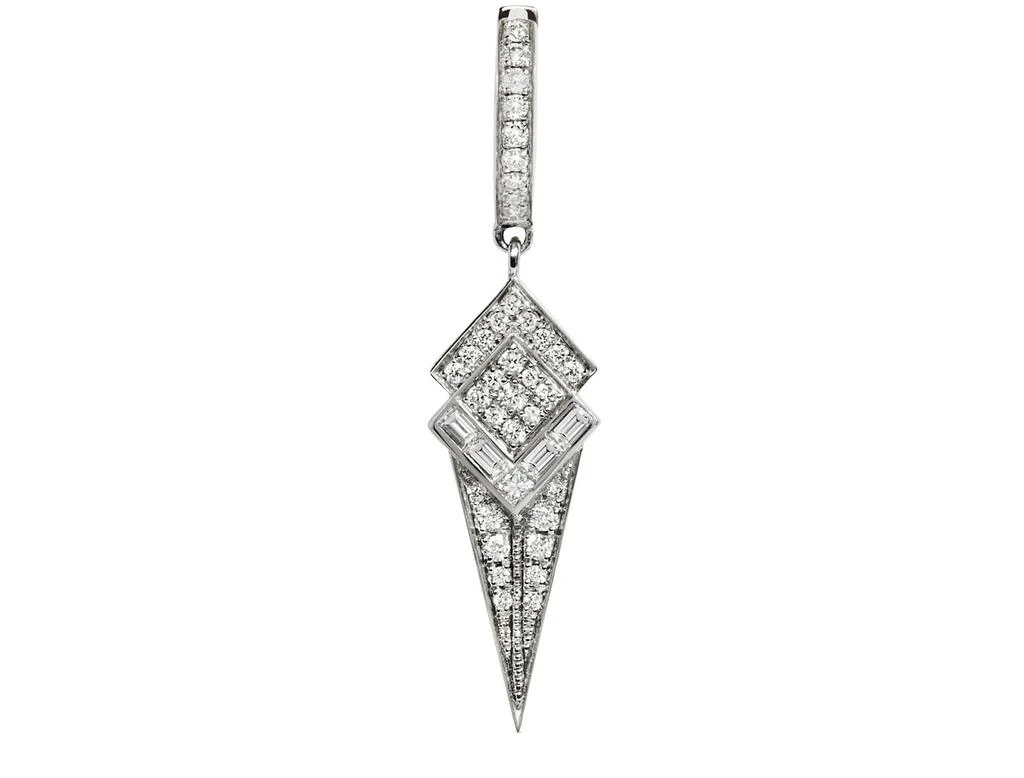 商品STATEMENT|Stairway 圆形圆锥耳环 钻石 & 银,价格¥15360,第1张图片