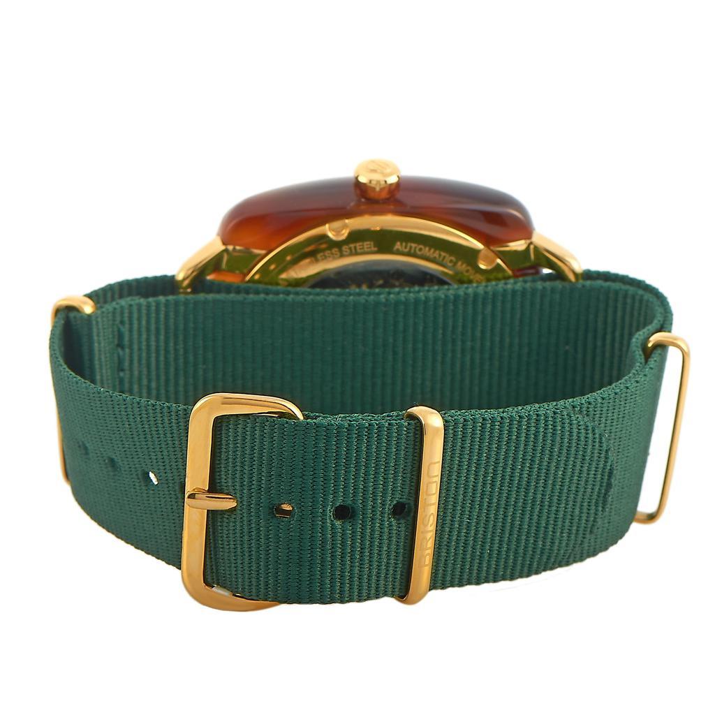 商品Briston|Briston Clubmaster Iconic Acetate Gold Dark Green Dial Watch 19740.PYA.TI.10.NB,价格¥1494,第6张图片详细描述