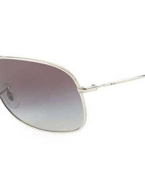 商品Ray-Ban|RB3267 64MM Square Wrap Aviator Sunglasses,价格¥724,第3张图片详细描述