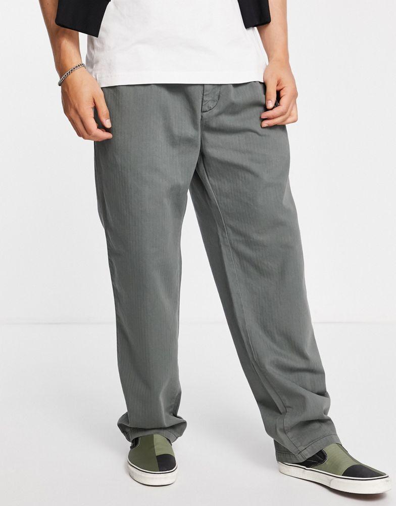 商品Carhartt|Carhartt WIP salford relaxed straight fit trousers in green,价格¥550,第1张图片