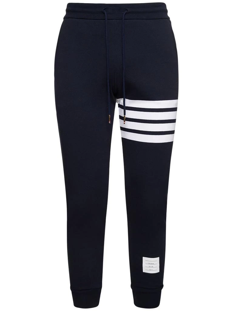 商品Thom Browne|Intarsia Stripes Cotton Sweatpants,价格¥3649,第1张图片