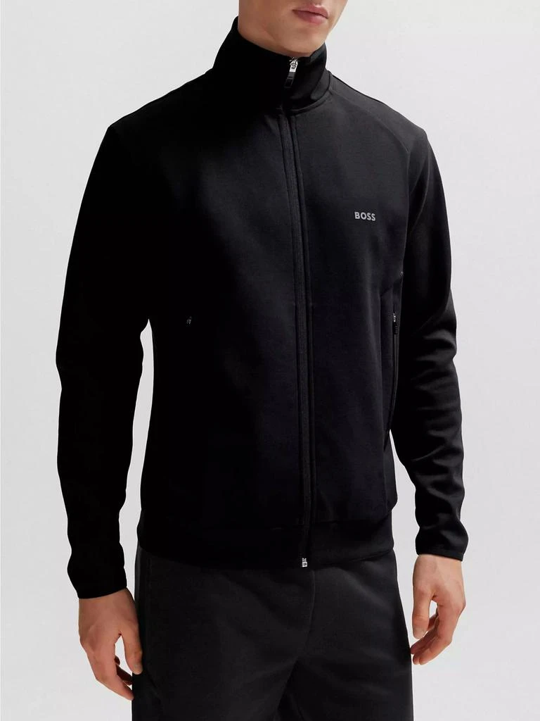 商品Hugo Boss|Zip-Up Sweatshirt with Logo Print,价格¥1193,第3张图片详细描述