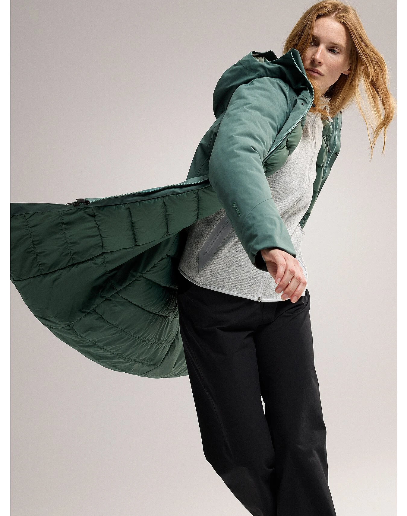 商品Arc'teryx|Arc'teryx 女士户外冲锋衣 X000006443BOXCAR 绿色,价格¥3710,第5张图片详细描述