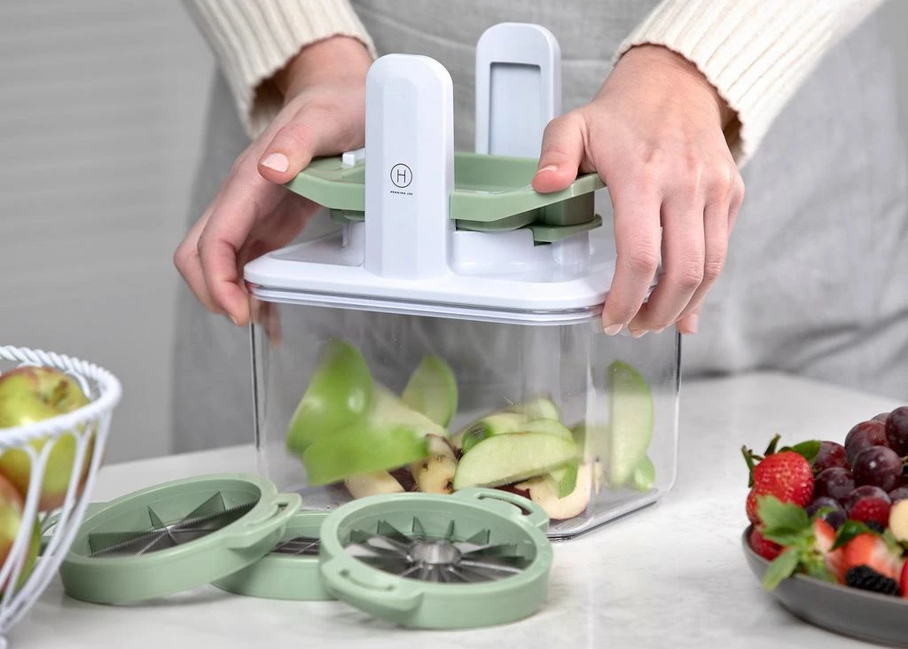 商品Henning Lee|4-in-1 Fresh Prep Fruit and Veggie Slicer, Green,价格¥234,第3张图片详细描述