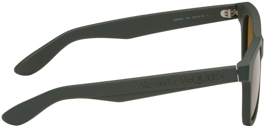 商品Alexander McQueen|Green Angled Pantos Sunglasses,价格¥2413,第4张图片详细描述