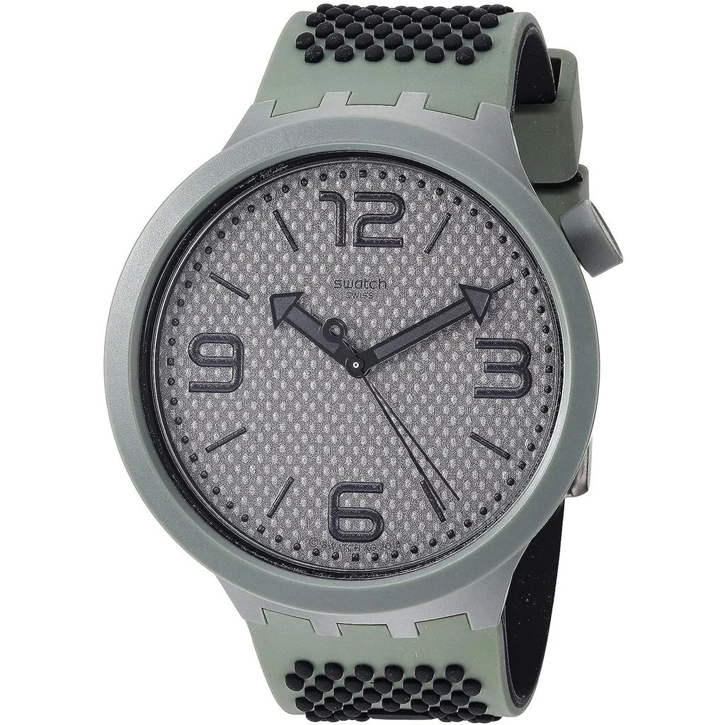 商品Swatch|Swatch Men's Watch - Bbbubbles Swiss Quartz Green Dial Silicone Strap | SO27M100,价格¥777,第1张图片