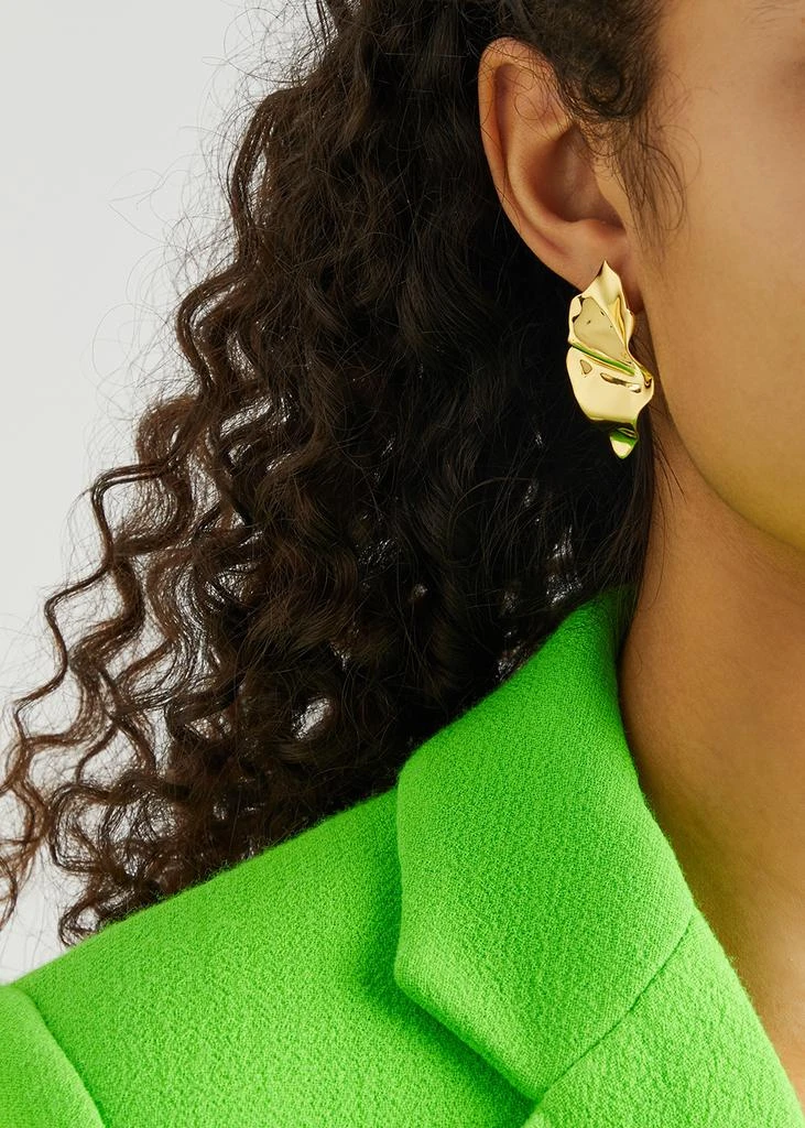 商品Alexis Bittar|Crumpled 14kt gold-plated earrings,价格¥1604,第2张图片详细描述