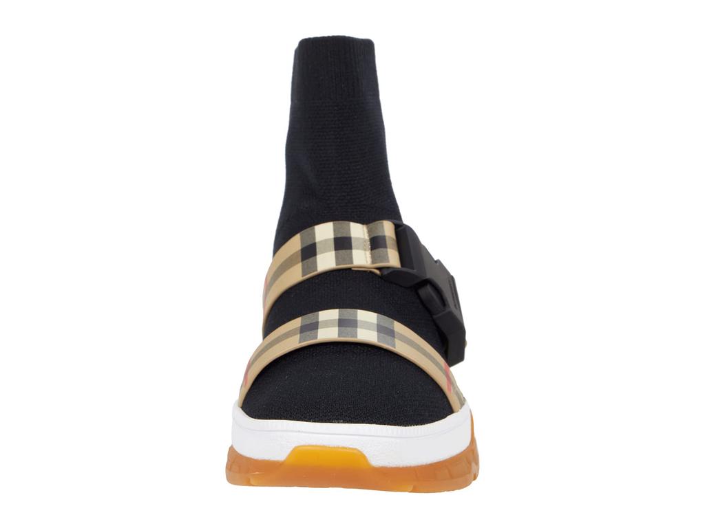 Buckled Strap Stretch Knit Sock Sneakers (Toddler/Little Kid)商品第6张图片规格展示