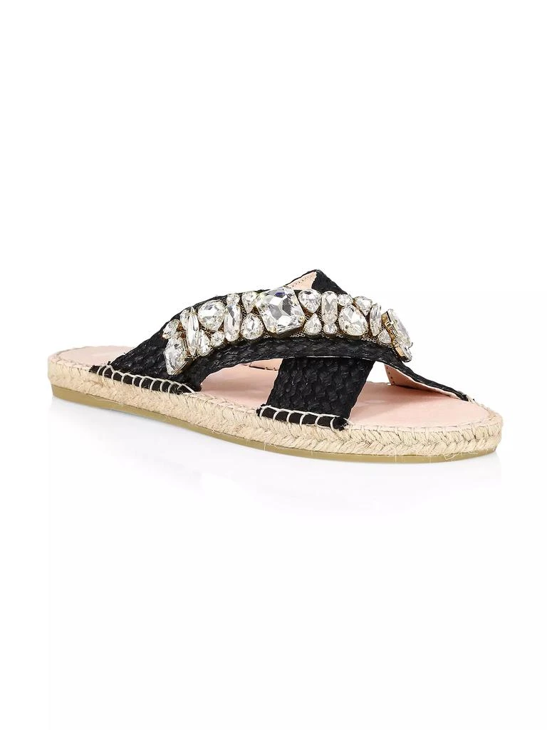 商品MANEBÍ|Crystal Raffia Espadrille Sandals,价格¥482,第2张图片详细描述