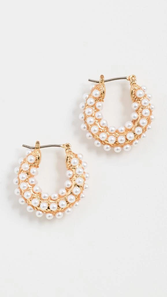 商品Kenneth Jay Lane|Pearl Loop Earrings,价格¥365,第1张图片