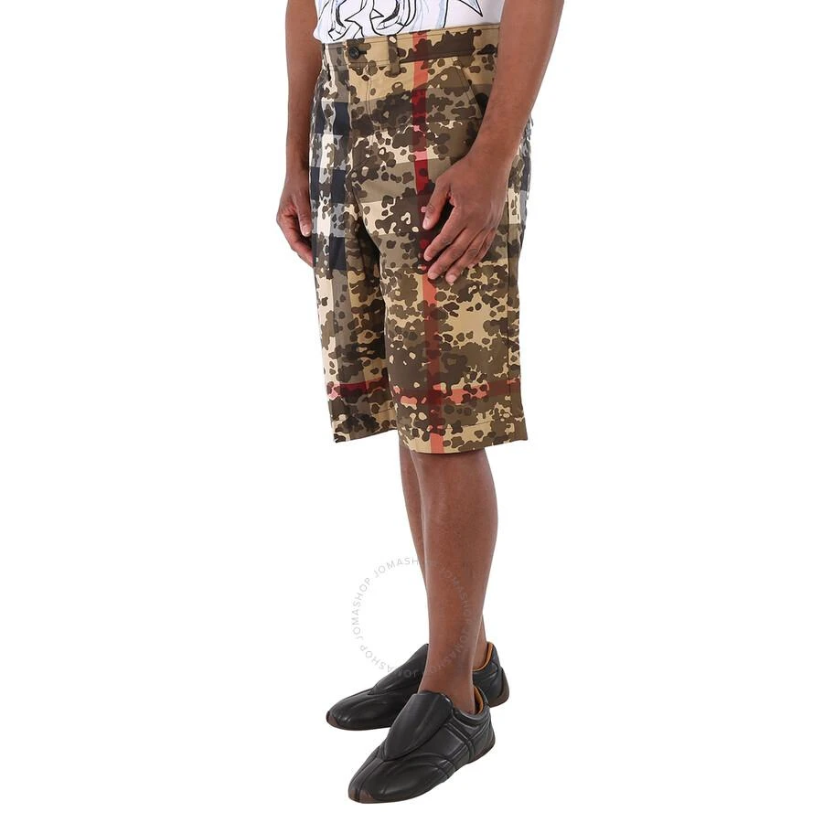 商品Burberry|Men's Camouflage Check Cotton Tailored Shorts,价格¥1229,第3张图片详细描述