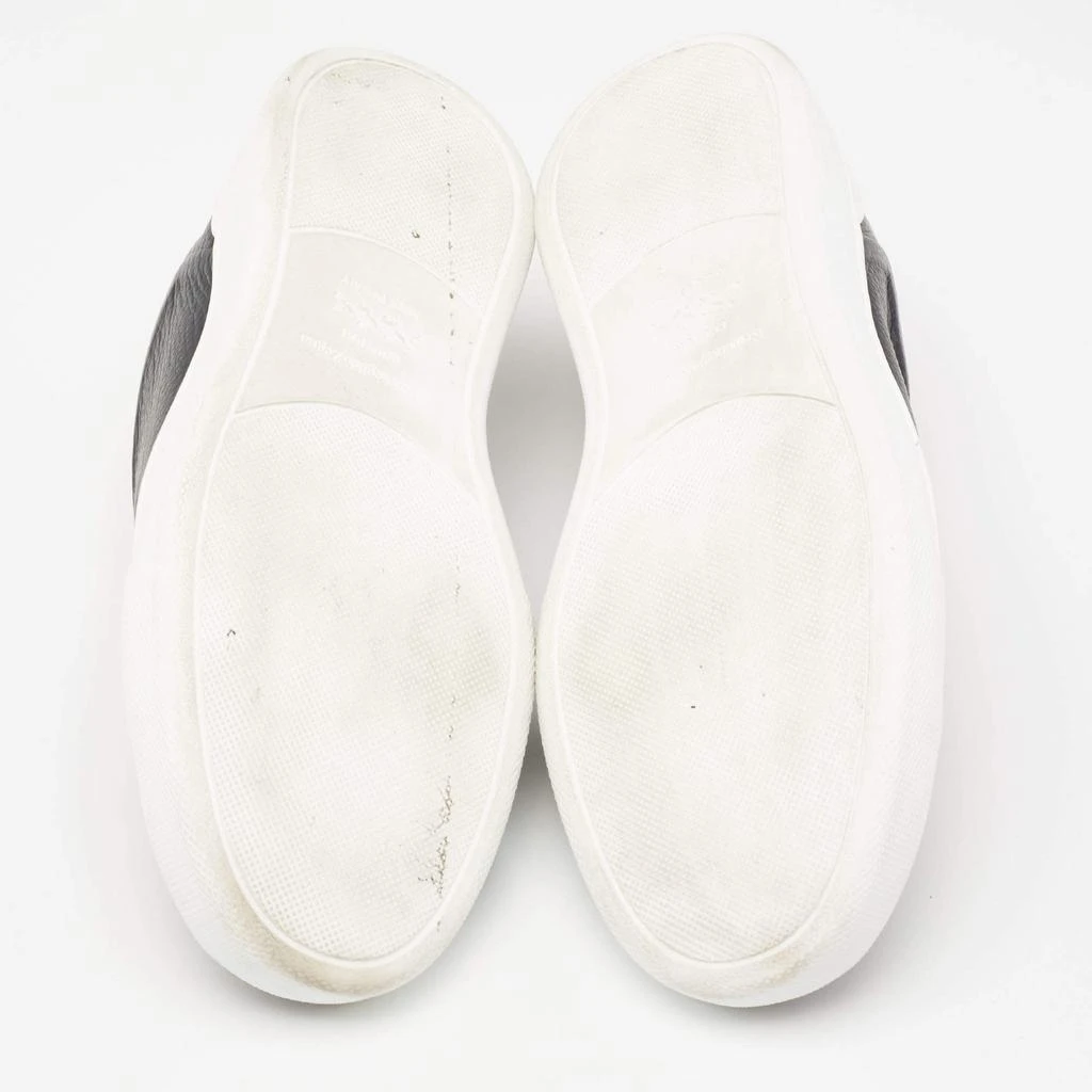 Ermenegildo Zegna Black/Navy Blue Leather and Suede Triple Stitch Slip-On Sneakers Size 40 商品