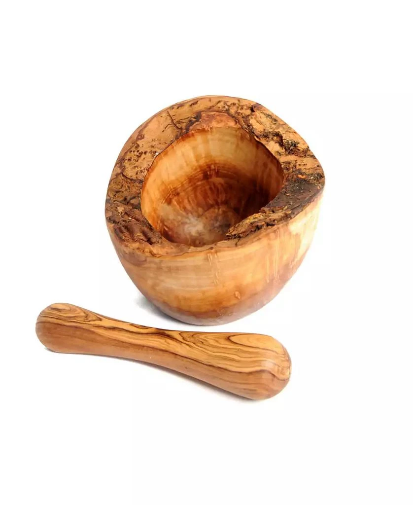 商品BeldiNest|Olive Wood Rustic Edge Pestle and Mortar,价格¥157,第2张图片详细描述