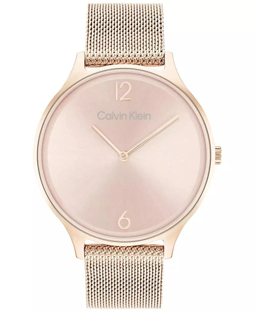 商品Calvin Klein|Carnation Gold-Tone Mesh Bracelet Watch 38mm,价格¥1162,第1张图片