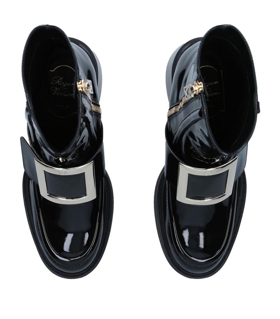 商品Roger Vivier|Patent Leather Viv' Rangers Boots 60,价格¥7620,第6张图片详细描述