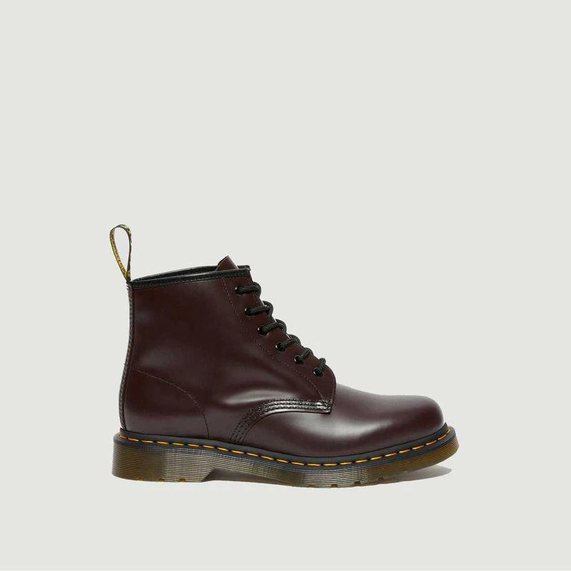 商品Dr. Martens|Smooth leather low boots 101 Burgundy Smooth DR. MARTENS,价格¥773,第1张图片