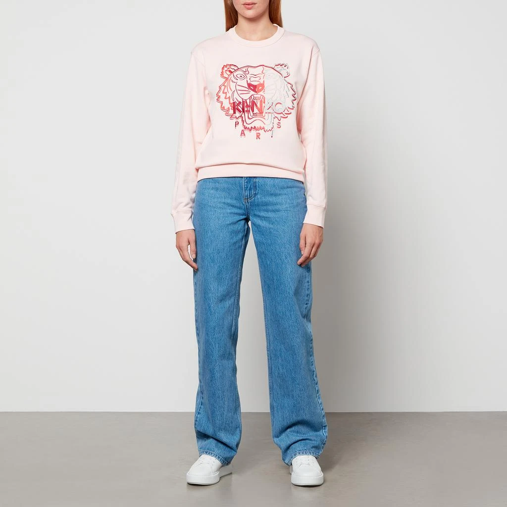 商品Kenzo|KENZO Tiger Embroidered Fleece-Back Cotton-Blend Jersey,价格¥1265,第3张图片详细描述