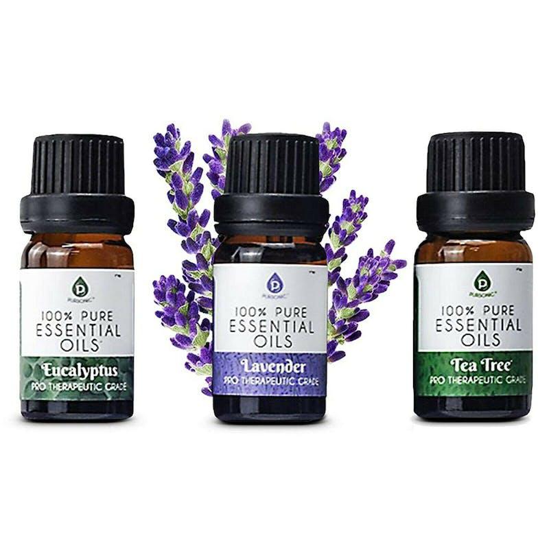 3 Pack Of 100% Pure Essential Oils Eucalyptus, Lavender & Tea Tree商品第1张图片规格展示